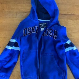 Boys 5T Osh Kosh blue zip up hoodie